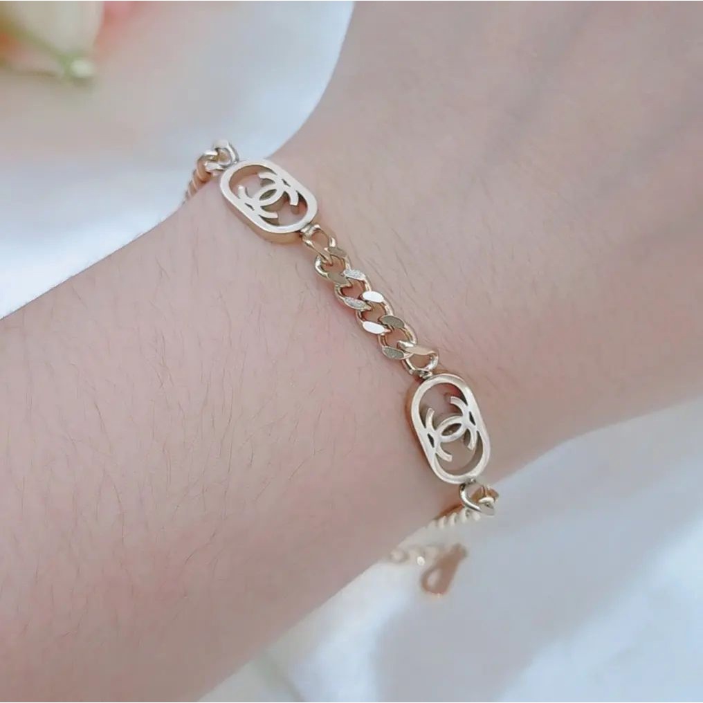 Gelang Wanita Korea Rantai Sisik Naga Anti Karat Titanium Asli Aksesoris Fashion Cewek Gelang Tangan