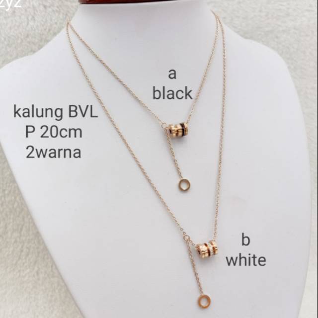 Kalung Titanium asli Rosegold Premium Quality Anti karat Necklace Stainless steel ori 0283e