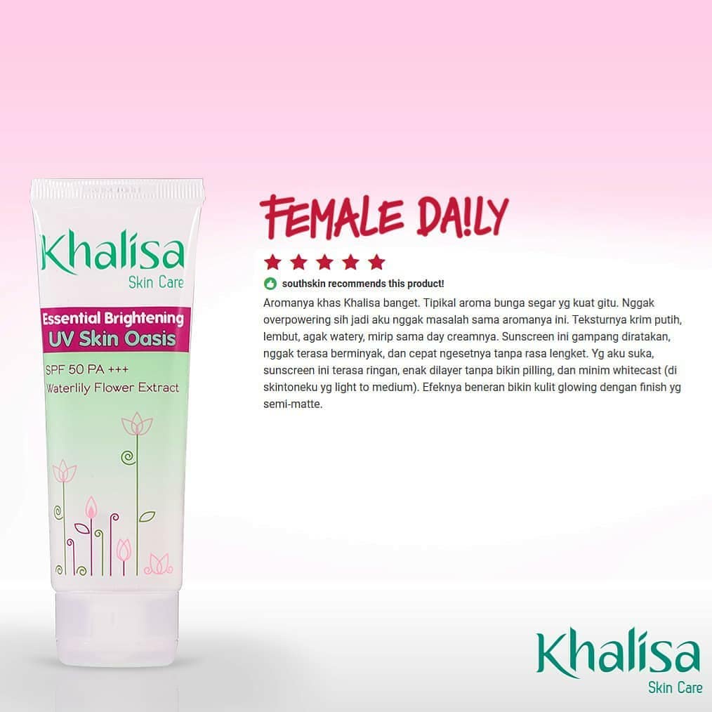 ORIGINAL Khalisa Essential Brightening UV Skin Oasis 40gr / Sunscreen Wajah / Sun Screen Muka / Tabir Surya / Mencerahkan / LEDI MART