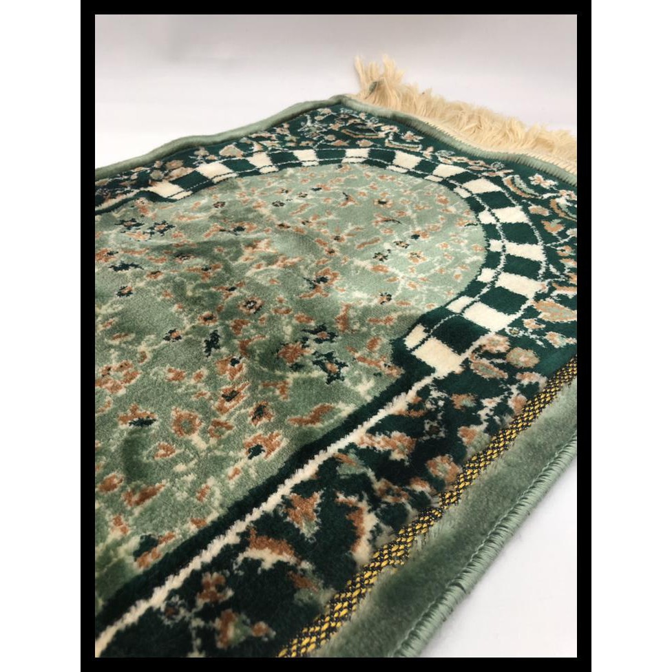 TERLARIS SAJADAH YAKAR MINI MOTIF RAWDAH MADE IN TURKEY. UKURAN MINI - HITAM 