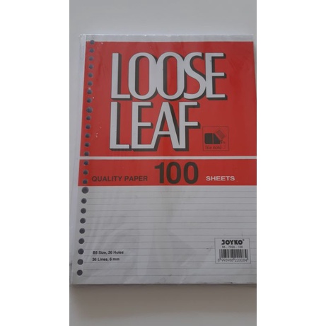 

kertas loose leaf b5 / kertas loose leaf joyko b5 / kertas loose leaf / loose leaf / loose leaf b5 / loose leaf joyko b5