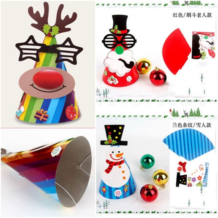 Topi Natal DIY Topi Pesta Party Prop Foto Kado Natal Christmas Kostum Hiasan Natal Harga Grosir Termurah