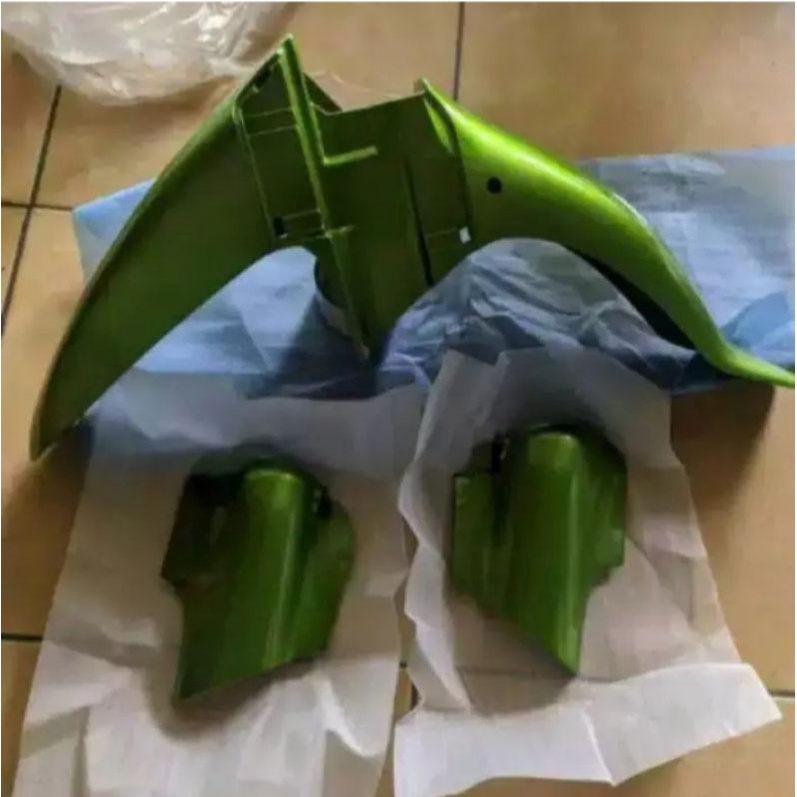 Jual Spakbor depan Yamaha Jupiter z burhan Hijau Plus tutup sok