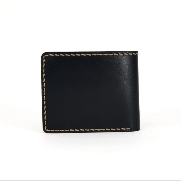 Dompet Pria  DAH1 Kulit Sapi Asli Handmade Hitam Kulit Pullup