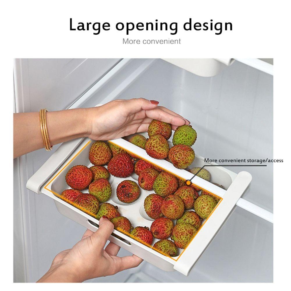 [Elegan] Tempat Telur Nyaman Hemat Ruang Kulkas Organizer Fresh-keeping Box Kotak Tarik Laci Storage Box