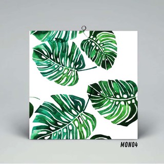 Pajangan dinding Gambar Daun Monstera ukuran 20x20cm Pajangan dinding Gambar Daun Monstera ukuran 20x20cm