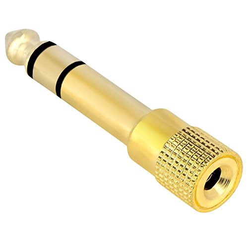 Headphone Jack Adapter 3.5mm 1/8 ke 6.5mm 1/4 Stereo 1 PCS - PJ1652 - Golden