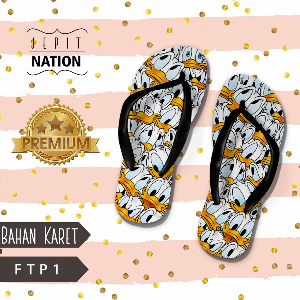  Karet  Premium Pria  Mickey Face sandal  jepit  cewek 