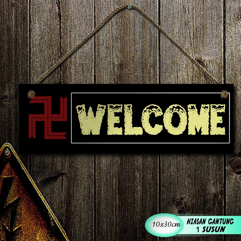 Hiasan pintu pajangan pintu WELCOME ANIME TOKYO REVENGERS shabby walldecor poster kayu