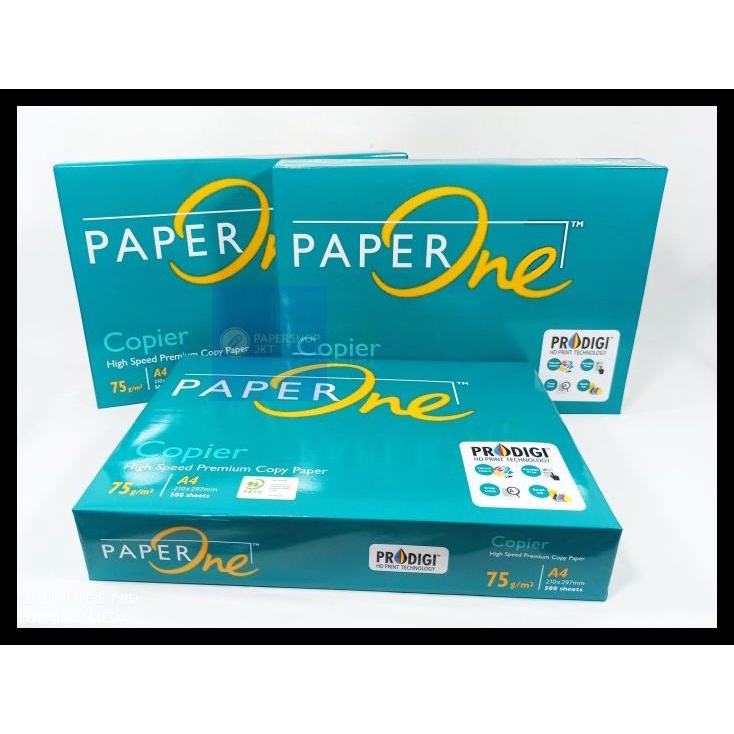 

TERBARU KHUSUS - [ INSTANT & SAMEDAY ] - PAPER ONE A4 - 75GR - 1 BOX = 5 RIM TERBARU