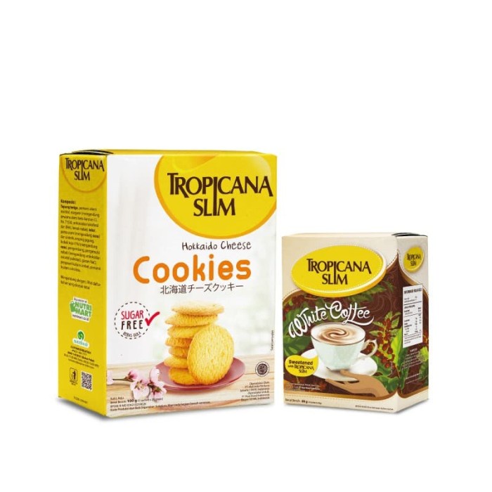 

KERING-KUE- TROPICANA SLIM HOKKAIDO CHEESE COOKIES + WHITE COFFEE -KUE-KERING.