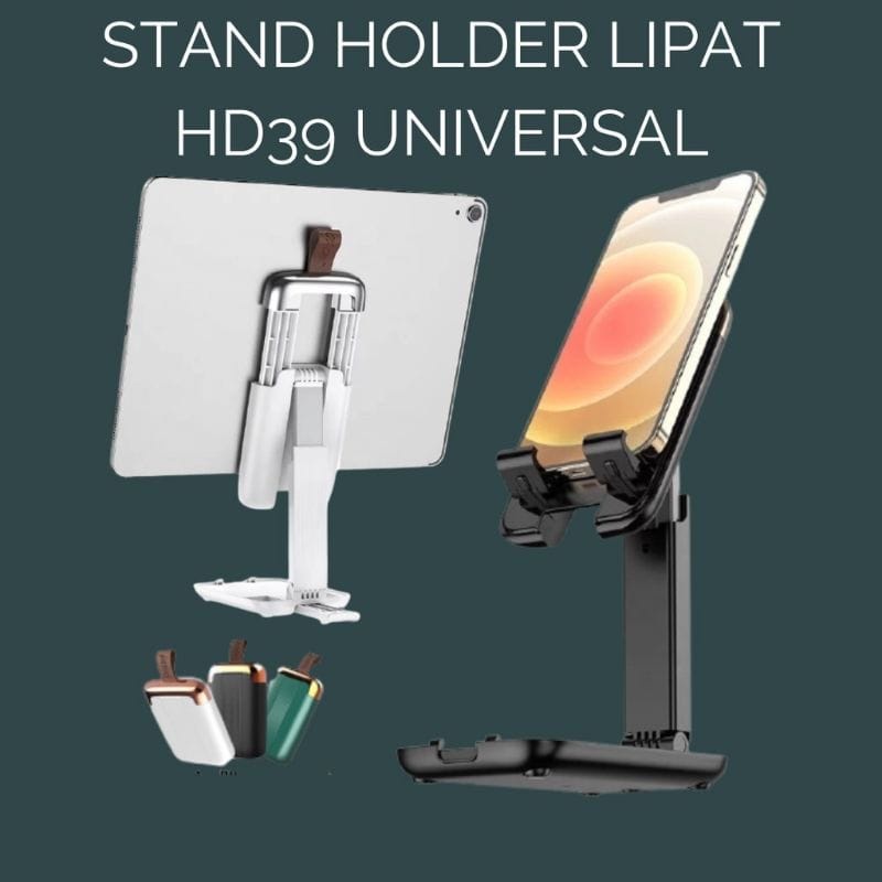 HD39 Folding Desktop Dudukan Standing Stand Hp Handphone Ipad Tablet Phone Holder Portable