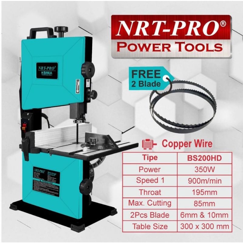 NRT PRO BS 200HD Band saw 8" gergaji Listrik