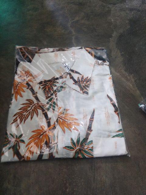 Baju Batik Couple Keluarga Motif Bambu Putih
