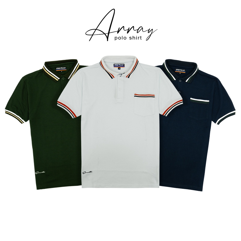 Baju Kaos Berkerah Pria Array Original Lacos Distro