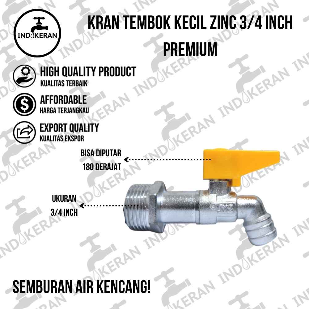 INDOKERAN - Kran Air Tembok BC - 3/4 Inch