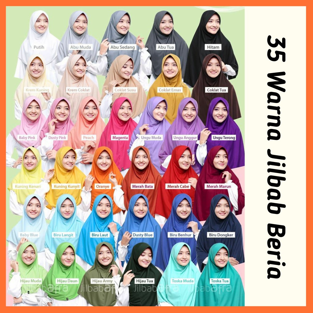 Bergo Kaos Jilbab Afra BERIA warna TOSKA TUA XS, S, M, L, XL, 2XL, 3XL-3