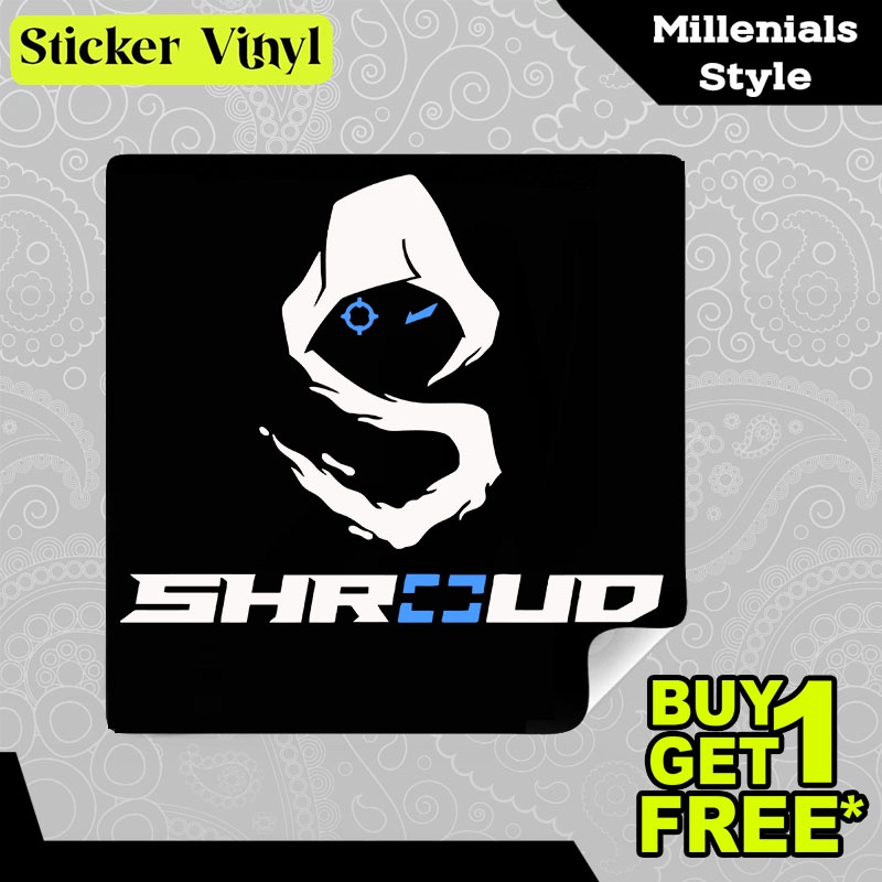 

Stiker Sticker Shroud Logo Gaming Streamer Twitch Aesthetic Bahan Vinyl Satuan Anti Air