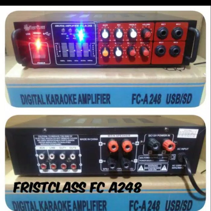 AMPLIFIER POWER MIXER MINI ORIGINAL FIRSTCLAS FC A248 USB/SD