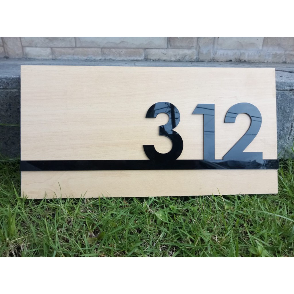 Nomor Rumah Modern Acrylic 2
