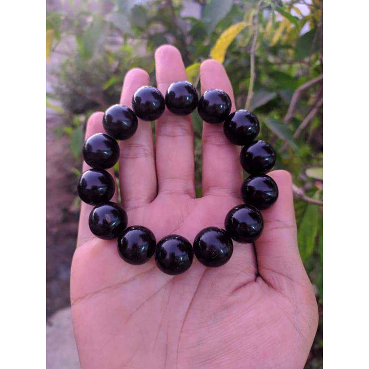 Gelang Akar Bahar Tali Arus Hitam Dim 16mm