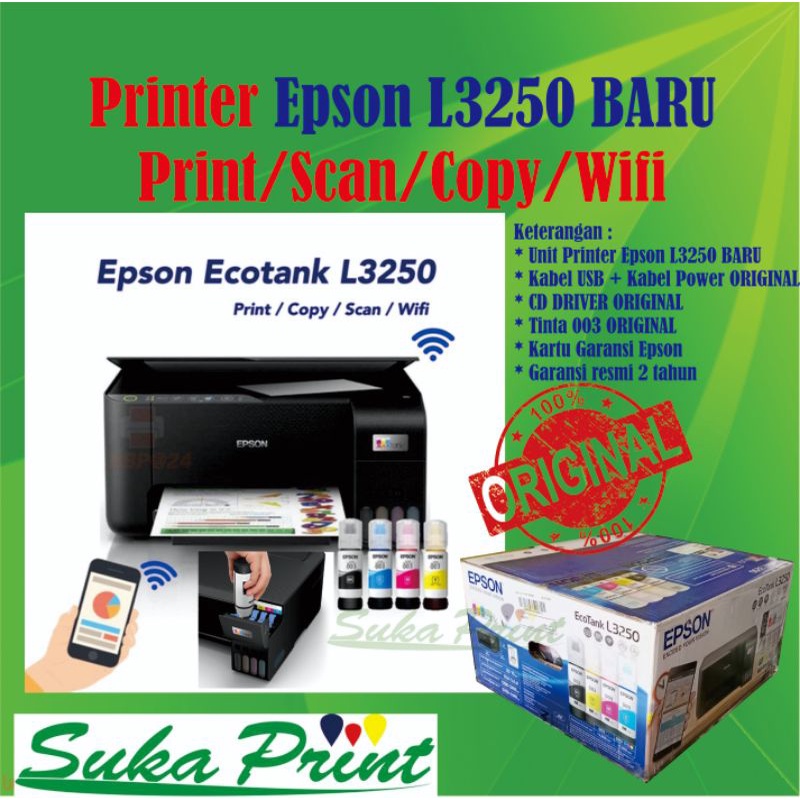 Printer Epson L3250 WiFi BARU Pengganti Epson L 3150