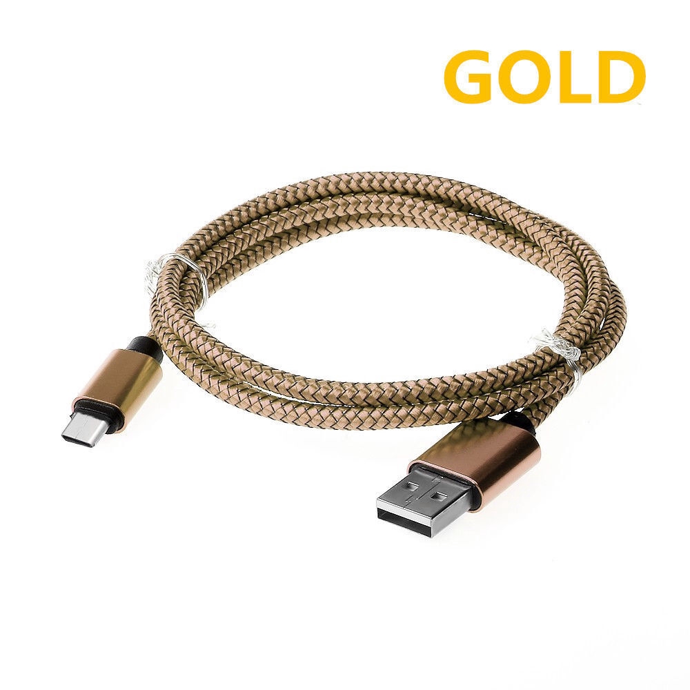 【P&amp;T】1/2/3M Nylon Braided Type C Data Sync Fast Charging Cables For Samsung S9 S9 S10