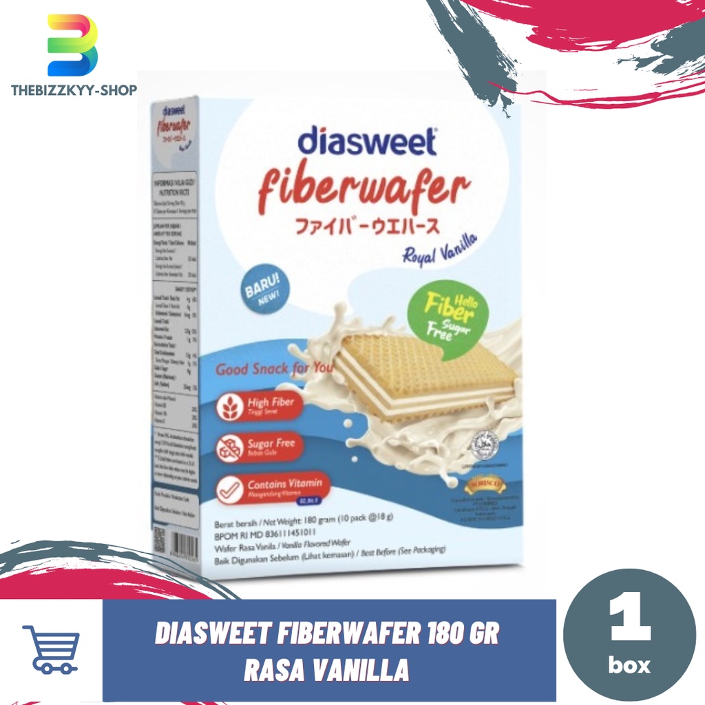 

Diasweet Fiberwafer 180 gr Rasa Vanilla - Sugar Free High Fiber