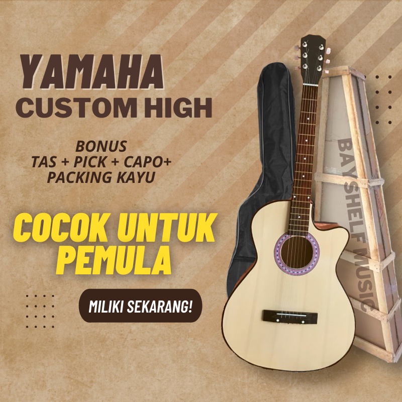 Gitar Akustik BS22 Senar String Murah High Quality Custom Untuk Pemula