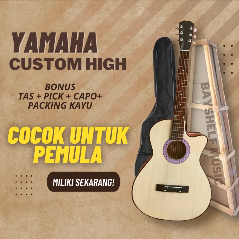 Gitar Akustik Yamaha Senar String Murah High Quality Custom Untuk Pemula