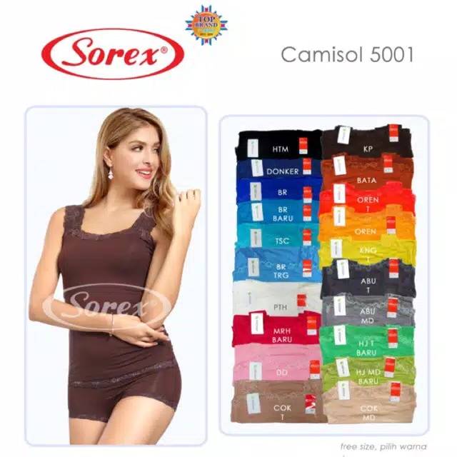 SOREX Singlet Tanktop Renda 5001 Camisol  Renda  SOREX