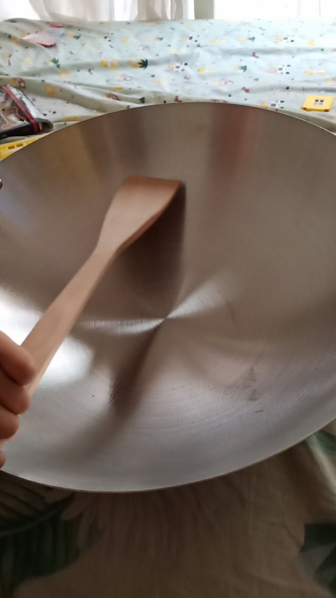 34cm Wok Kuali Wajan Pegangan 2 Stainless Steel / Double Handle Kupingan Free Spatula Kayu