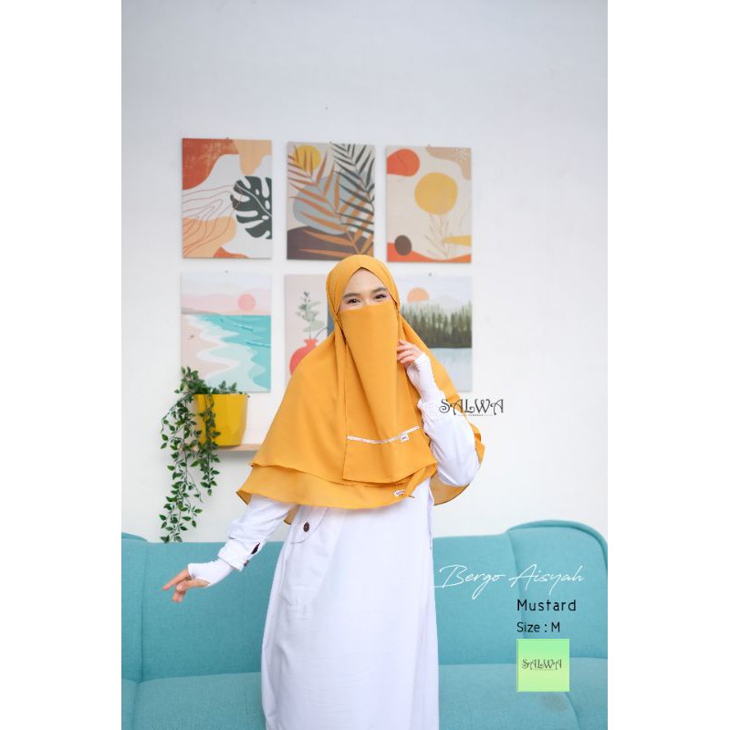 Bergo Aisyah (Tersedia 34 Warna Katalog Cadar Tali Salwa)