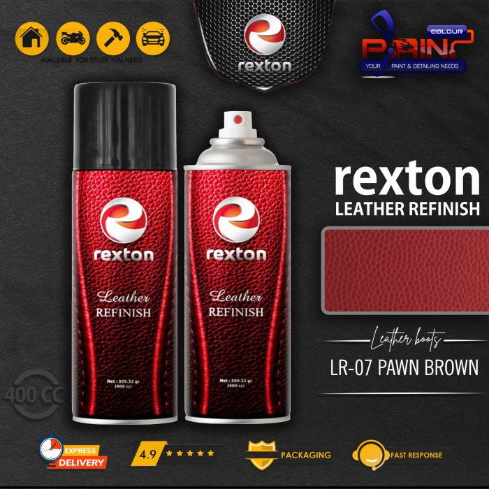 Cat Semprot REXTON Leather Refinish 400cc Cat Kulit - Pawn Brown LR 07