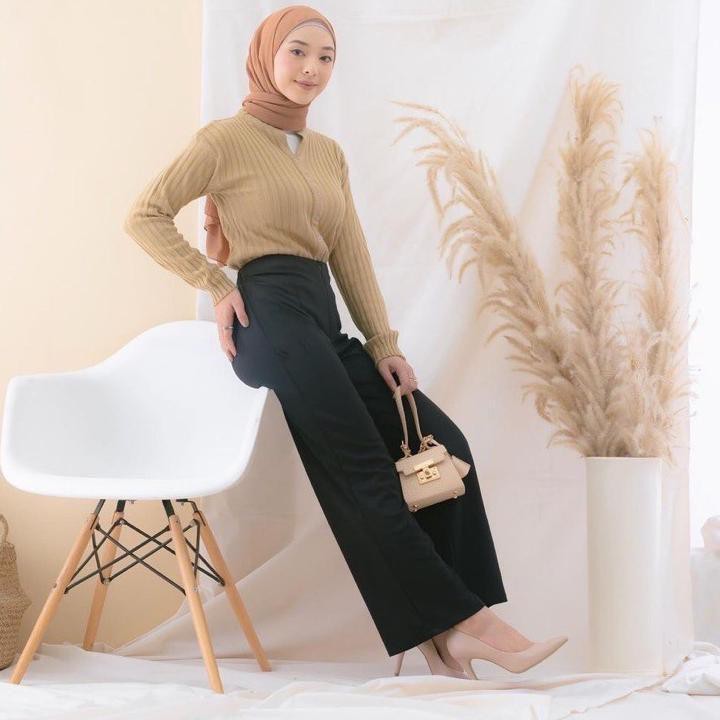 1KG MUAT 5PCS | BUNA WIZEL ZIPPER CULLOTE SCUBA SLETING PANJANG HITS OOTD SELEBGRAM FASHION GROSIR