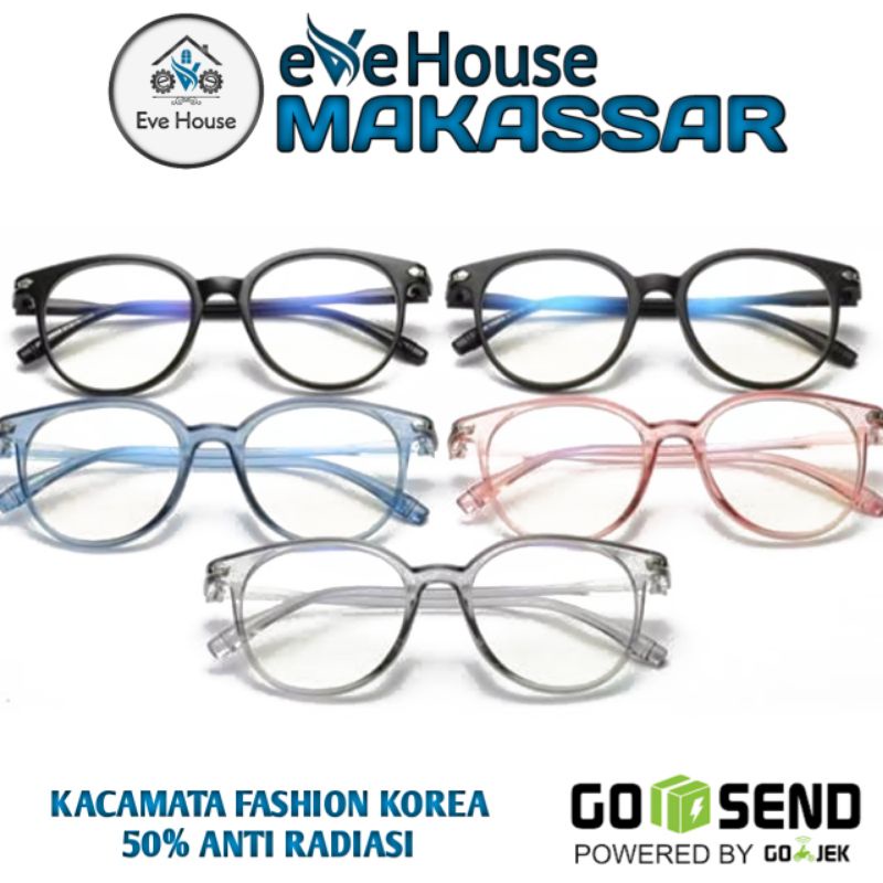 Makassar V85 kacamata fashion anti radiasi korea vintage