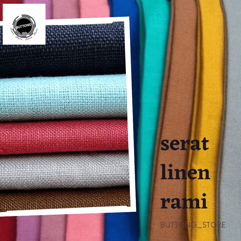 Kemeja panjang linen kasual premium slimfit hem polos warna hitam hijau armi nevi kekinian