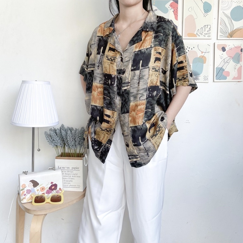 Ryu Pattern Kemeja Wanita 12D