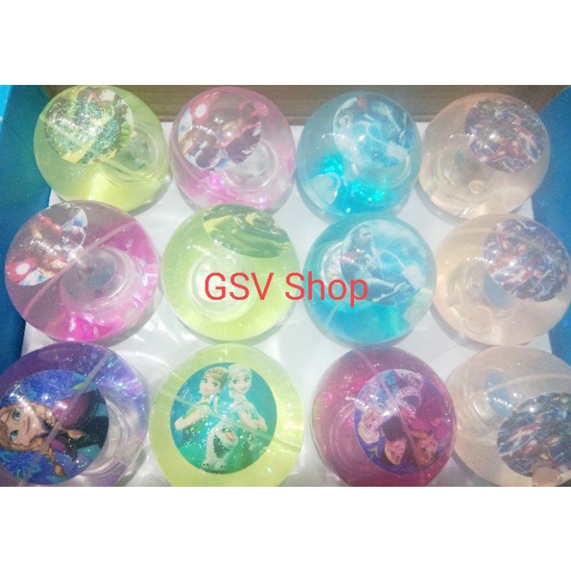 Bola Air Lampu Glitter Karakter Besar