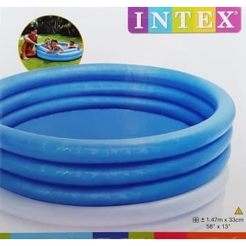 INTEX 58426 Kolam renang anak Biru 3ring 147 x 33 cm crystal blue pool