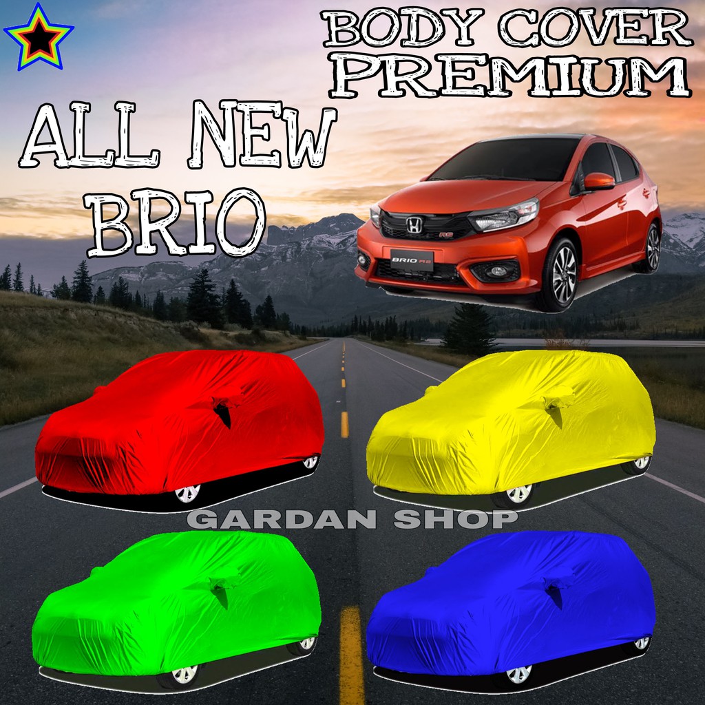 Sarung Mobil ALL NEW BRIO Polos WARNA Body Cover Brio PREMIUM