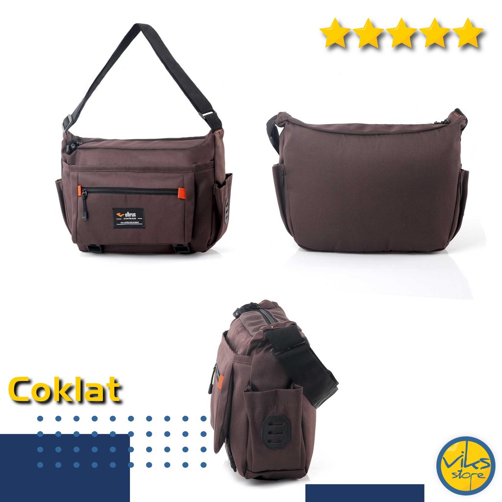 Tas Selempang Pria Cowok Elbrus Original Slingbag Distro Terbaru Tas Kerja Kuliah Sekolah Simple Ukuran Size Besar Medium Tas Dokumen Tas Bahu Model Simpel Minimalis