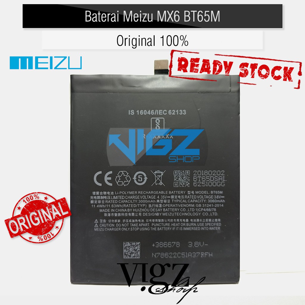 Baterai Meizu MX6 BT65M Original 100%