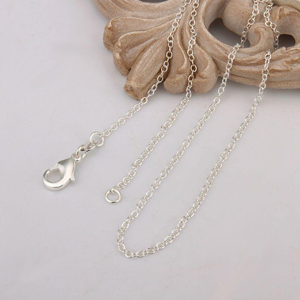 Lily Rantai Salib Fashion 1MM Liontin Perhiasan Kalung