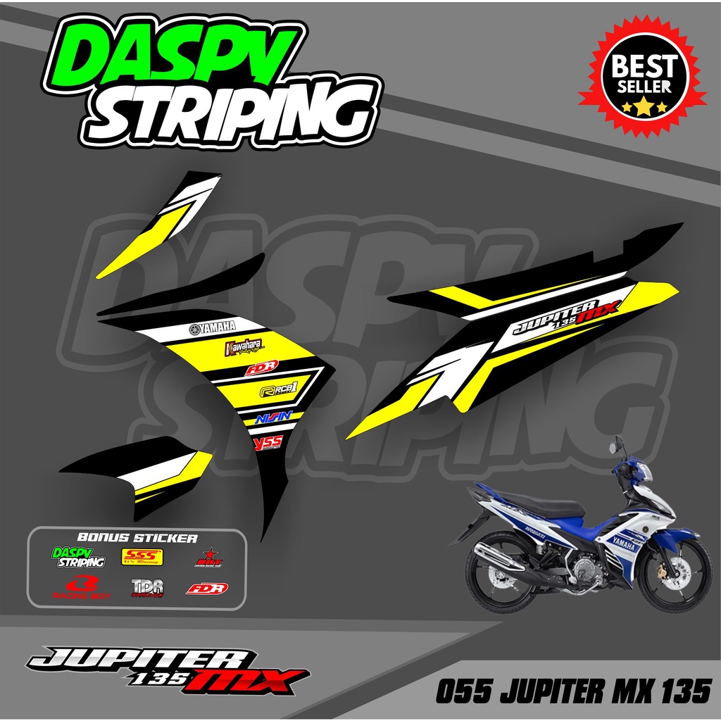 Striping Jupiter Mx 135 New Variasi - Sticker Variasi  jupiter mx 135 New - List Variasi Jupiter Mx 