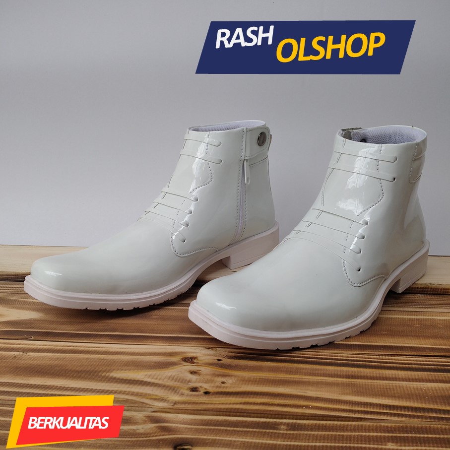 Sepatu Pdh Pria Putih sepatu dinas putih pria mengkilap