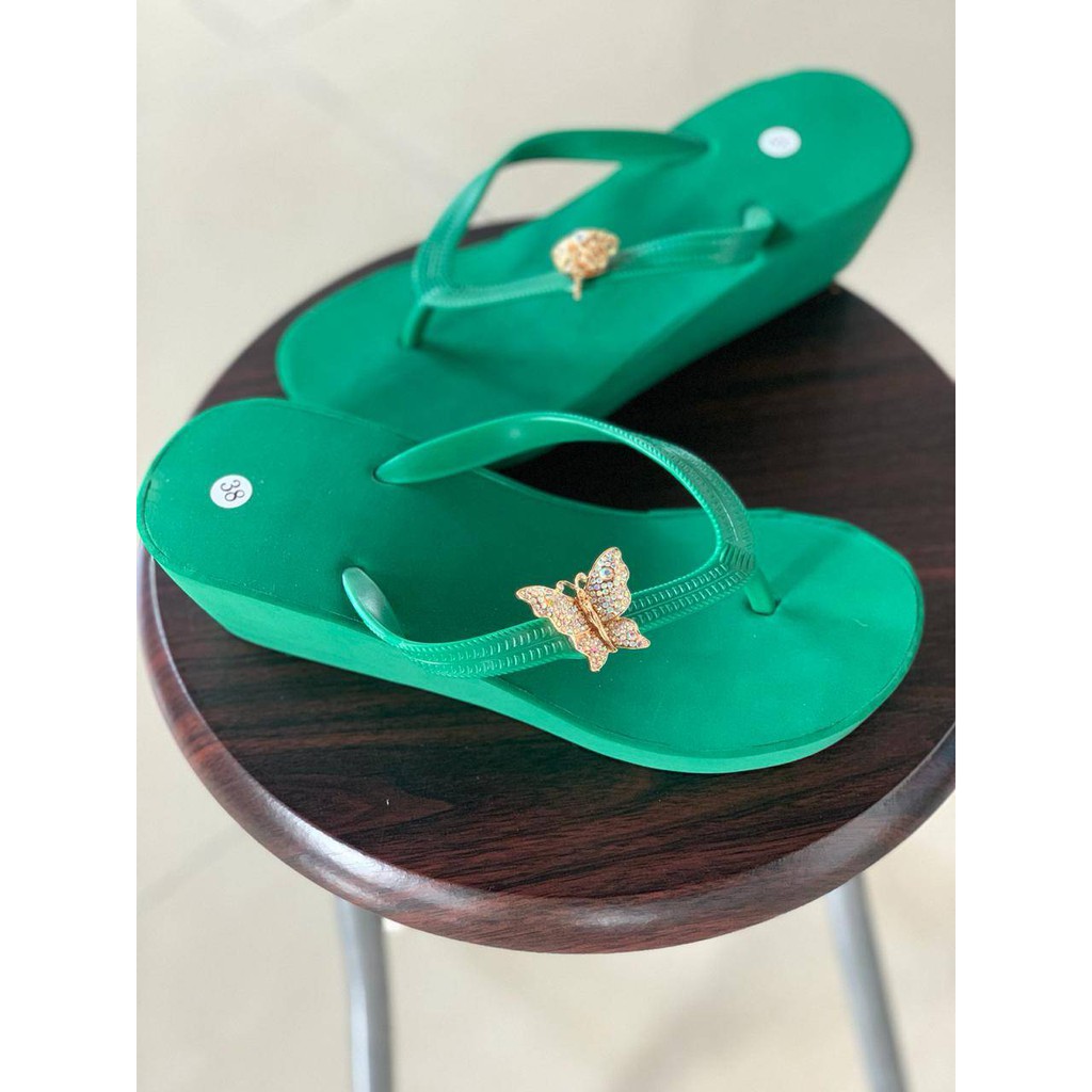 Sandal popits 5cm KW maura by Joline GREEN