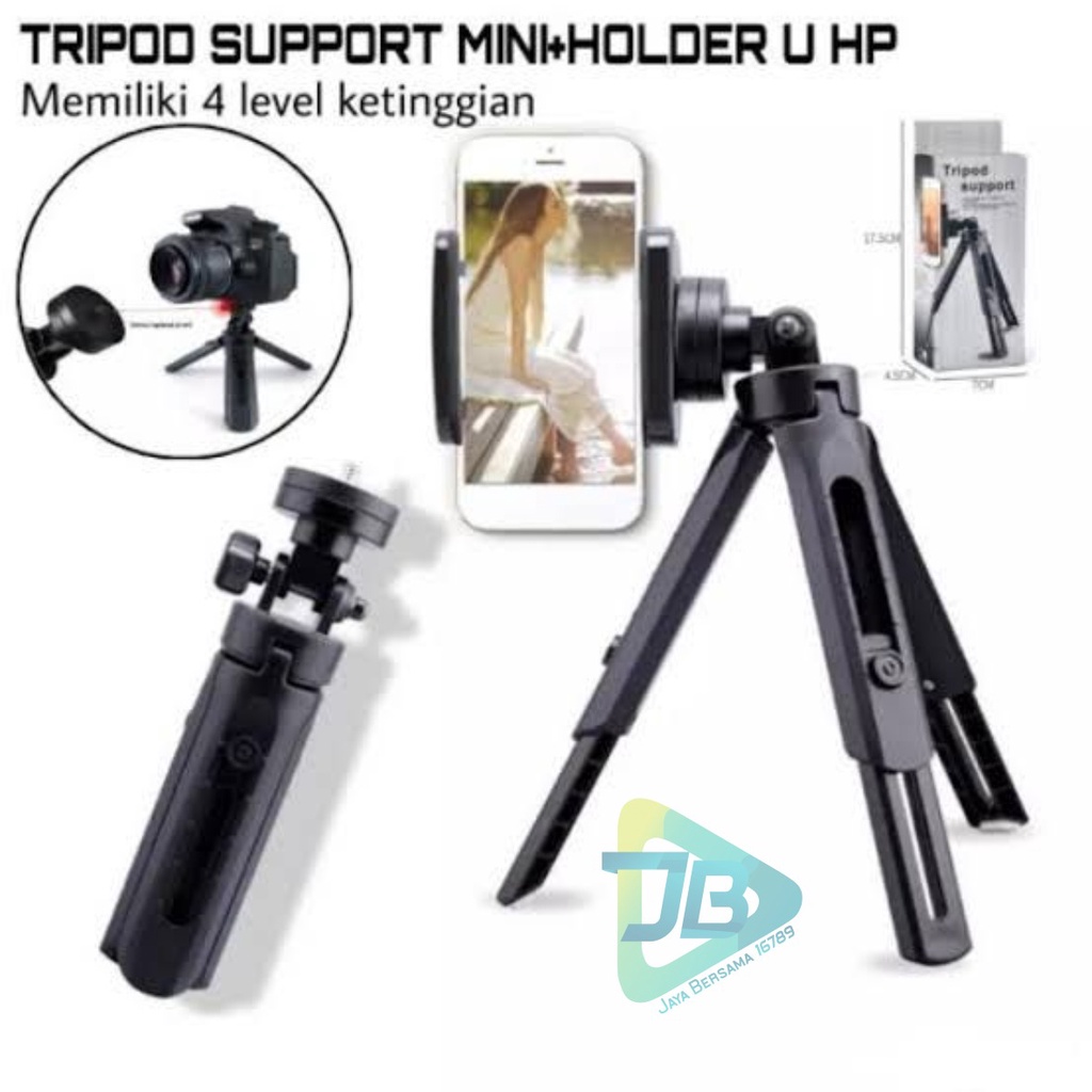 HD3 Tripod Support Tripod Mini Plus Holder TRIPOD SUPPORT MINI 4 LEVEL PHONE EXTENDABLE WITH HOLDER U universal PHONE HOLDER JB5233