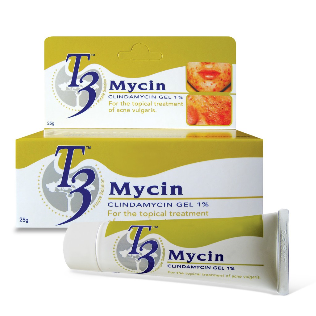 T3 mycin clindamycin gel 1% and lotion