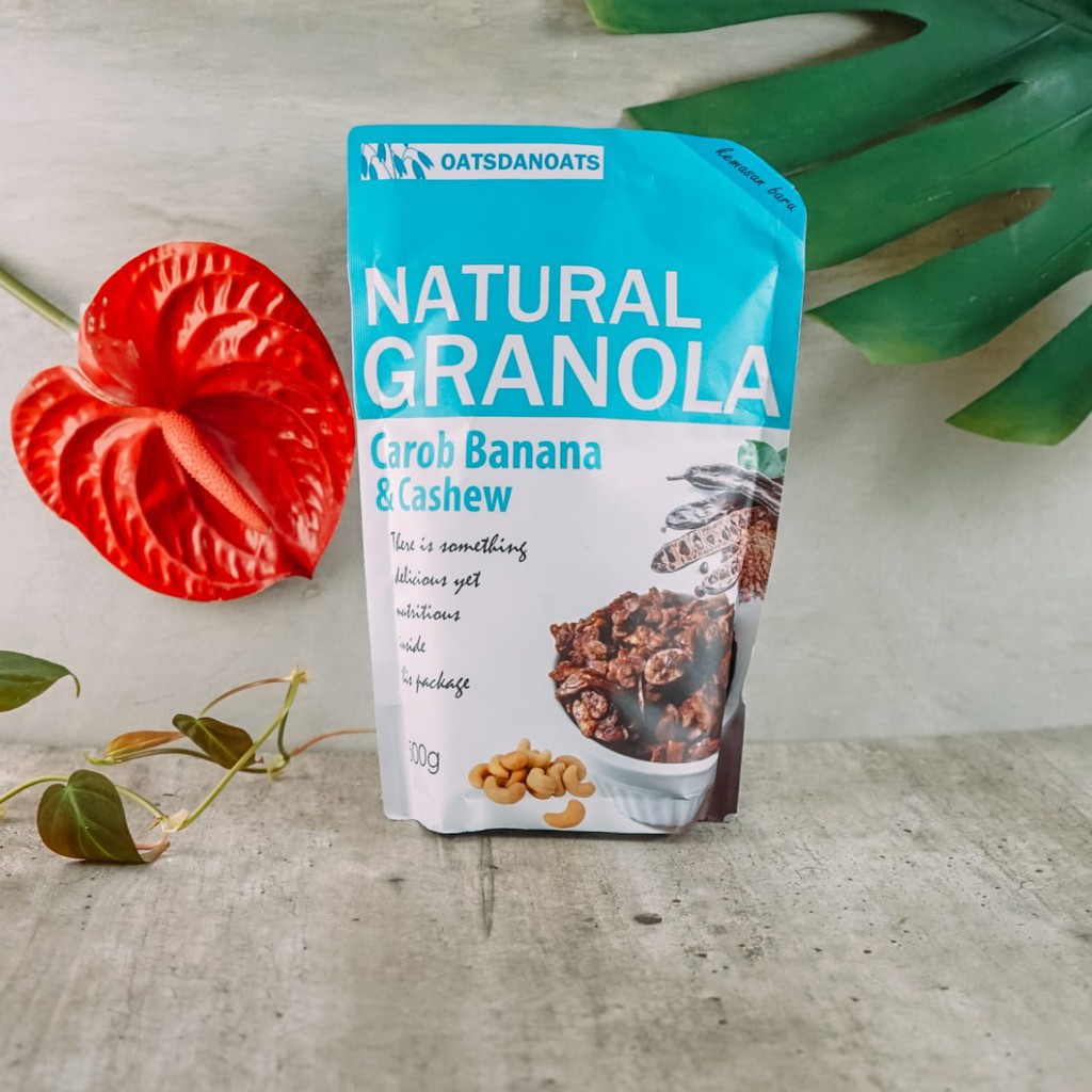 

GRANOLA CAROB BANANA & CASHEW 500GR